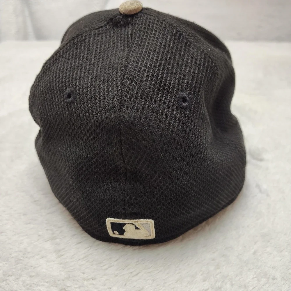 Chicago White Sox New Era Hat Cap Fitted Mens 7 1/8‎ Black 59FIFTY Polyester MLB